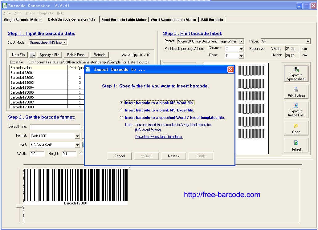 free barcode software for pc